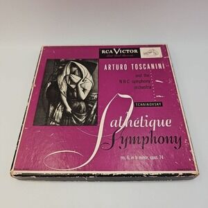 Arturo Toscanini-Tchaikovsky Pathétique Symphony 45 RPM Vinyl Record Set - RARE!